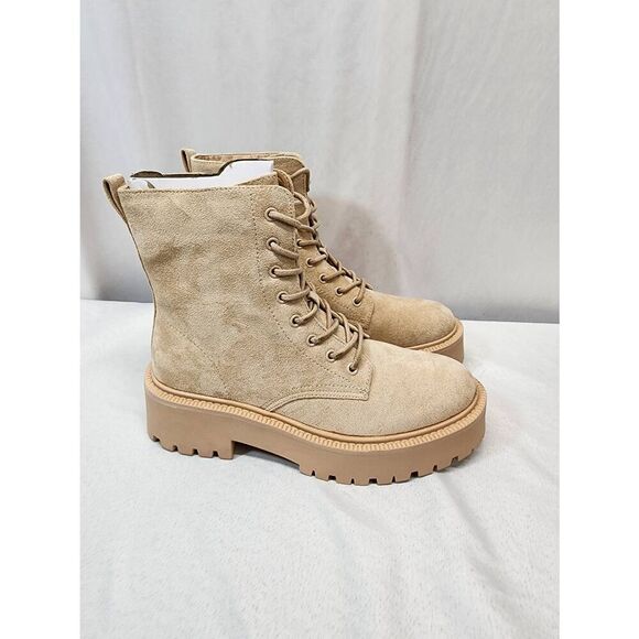 DREAM PAIRS Size 9 Women's Lace up Combat Ankle Boots Lug Sole Platform Booties - Picture 3 of 6